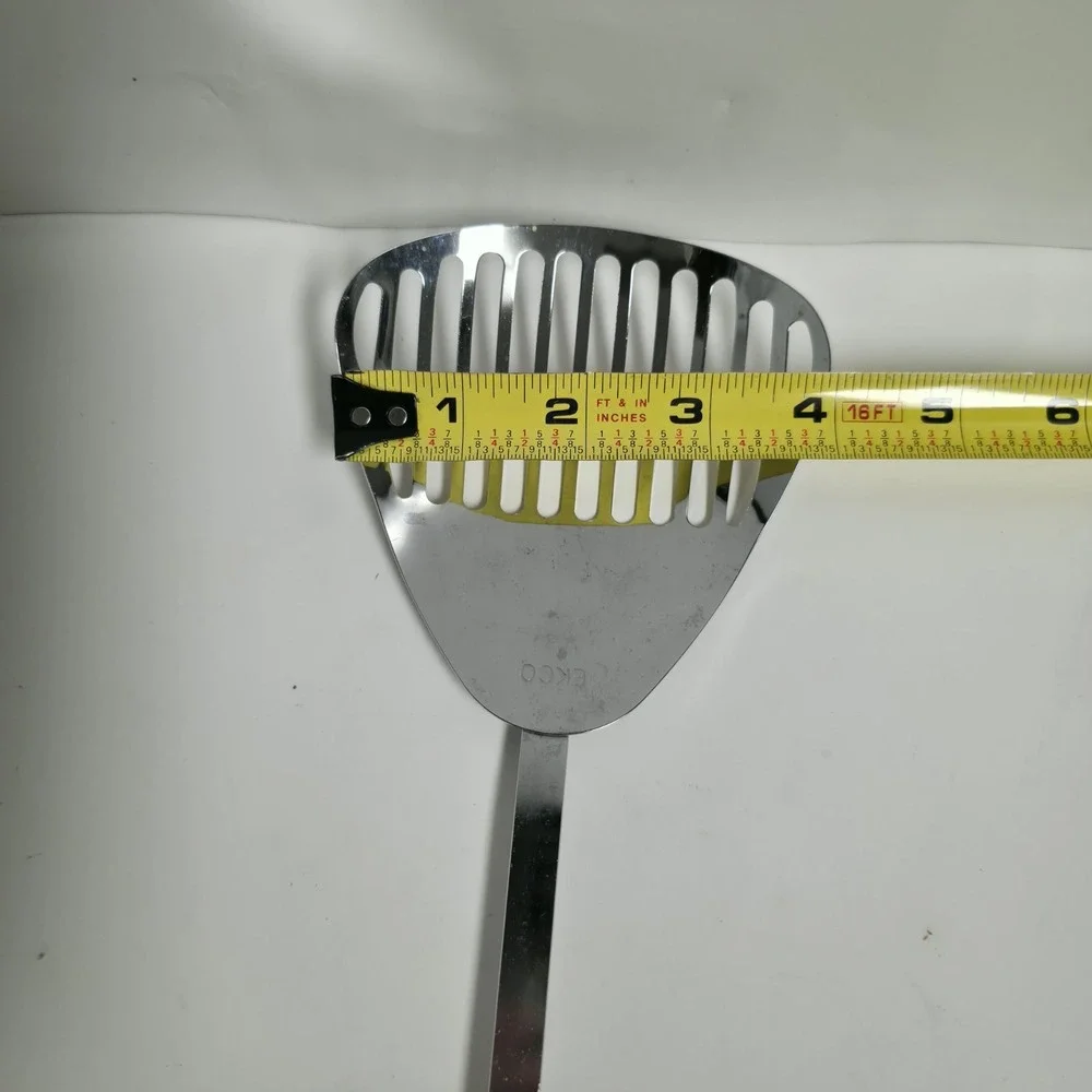 Vtg Ekco Kitchamajig Slotted Strainer Spoon Mixing Fry Spatula Black Handle 12